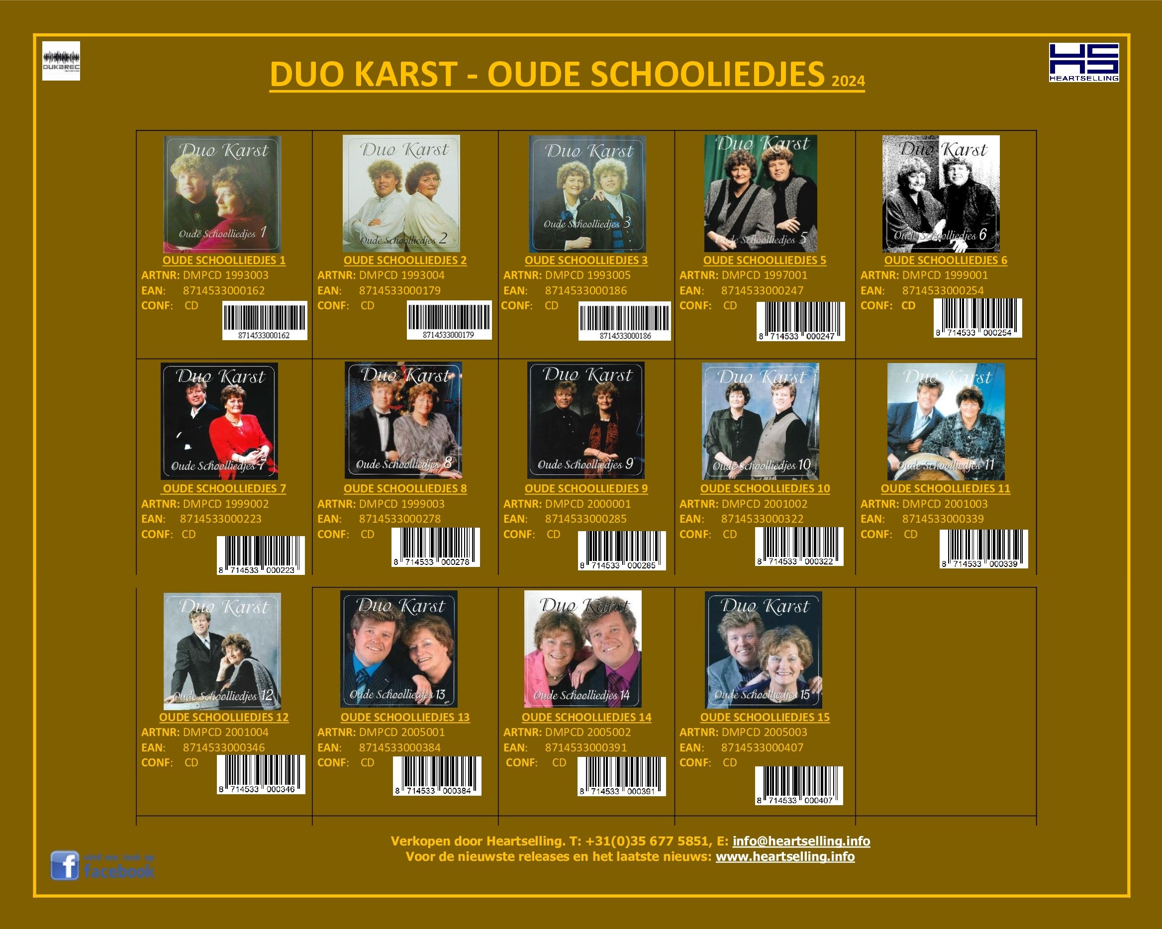 DUO KARST - OUDE SCHOOLLIEDJES (CD)