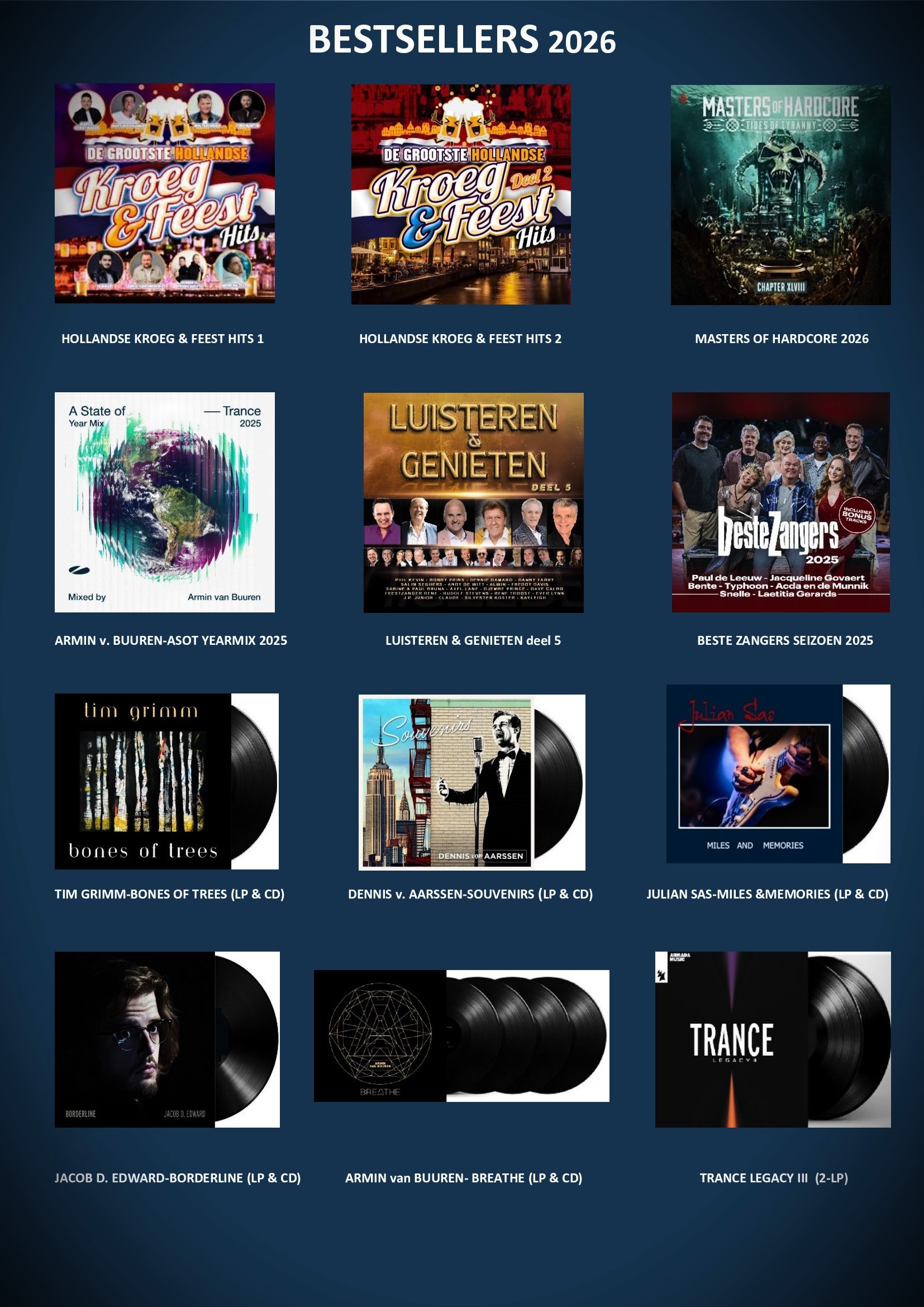 BESTSELLERS 2026 (CD & LP)